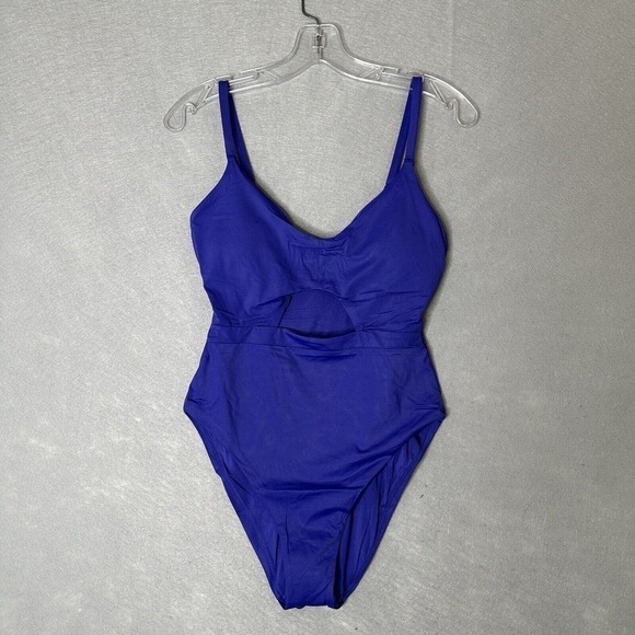 Andie The Samoa One Piece Bathing Suit Women Sz Medium Lapis Blue Cut Out NWT - Picture 3 of 16